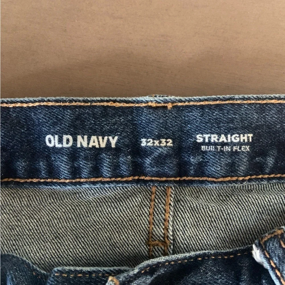 OLD NAVY Men's Basic Straight Built In Flex Dark Wash Jeans 32x32